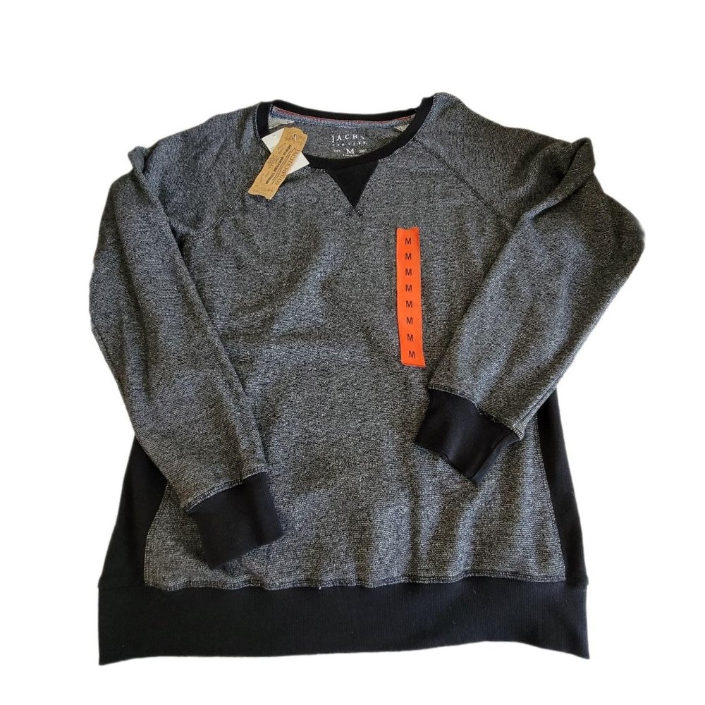 J.A.C.H.S. Crewneck Sweatshirt Salt and Pepper Men's Medium NWT LH8034